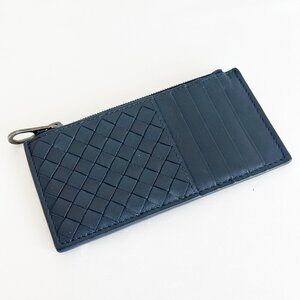 Bottega Slim Card Wallet Navy